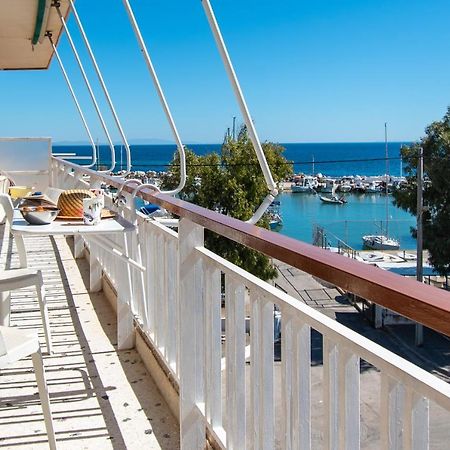 Lavish & Spacious Apt With Stunning Seaview, 10 Min Ath Airport Artemida  Buitenkant foto
