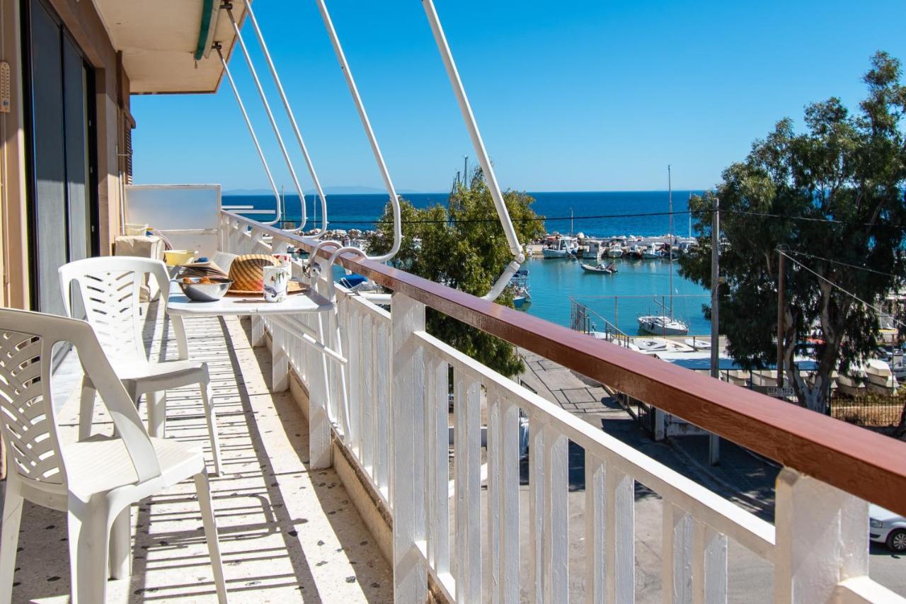 Lavish & Spacious Apt With Stunning Seaview, 10 Min Ath Airport Artemida  Buitenkant foto